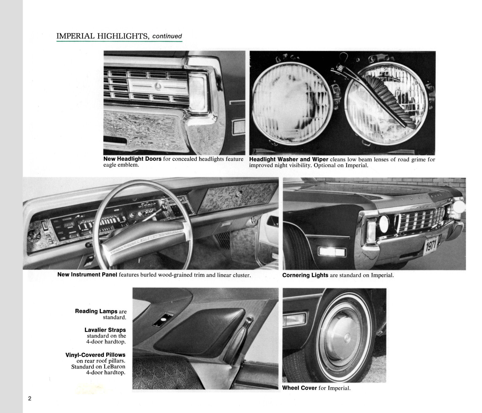 1971 Chrysler Features Brochure Page 76